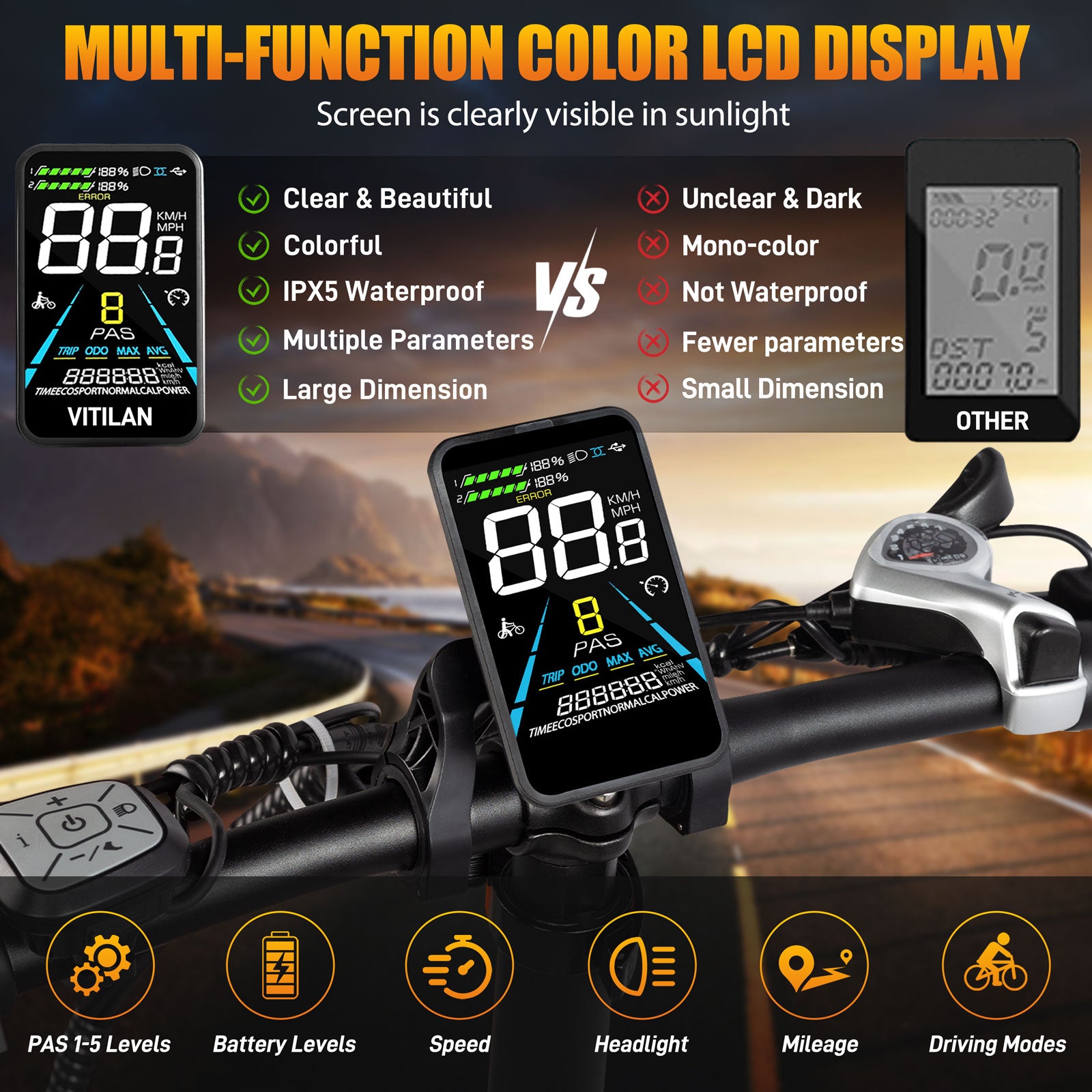 V3 2.0 Folding Fat Tires Adult All Terrain Electric Bike